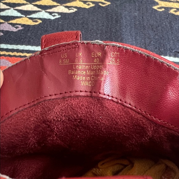 Franco Sarto Burgandy-red Leather Women's Cowboy Boots size 8.5 - Picture 8 of 13